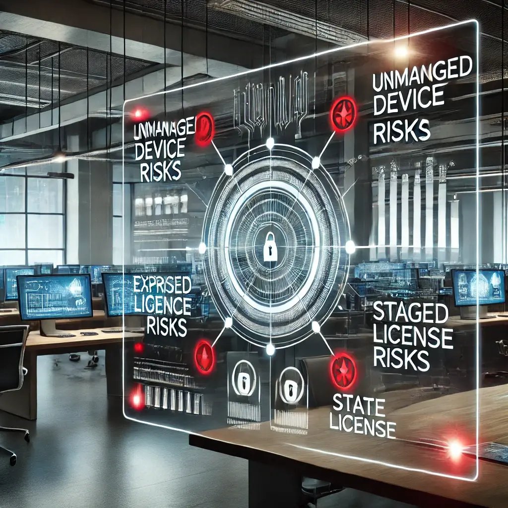 DALL·E 2024-11-16 19.44.14 - A sleek digital dashboard highlighting various risk indicators in a professional, high-tech environment. The dashboard showcases interconnected report