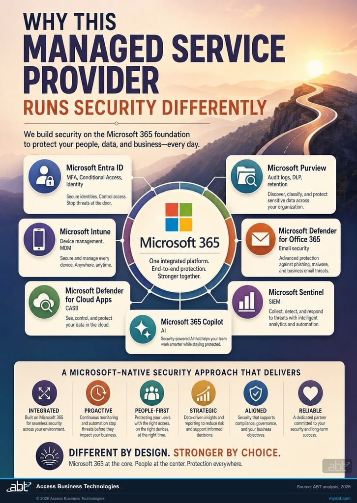 First 90 days timeline of Guardian Security Insights deployment for a mortgage lender. Showing baseline assessment, hardening sprint with Microsoft Entra ID Conditional Access and Microsoft Intune device enrollment, monitoring and tuning, and steady state with Microsoft Secure Score above 80% by day 90