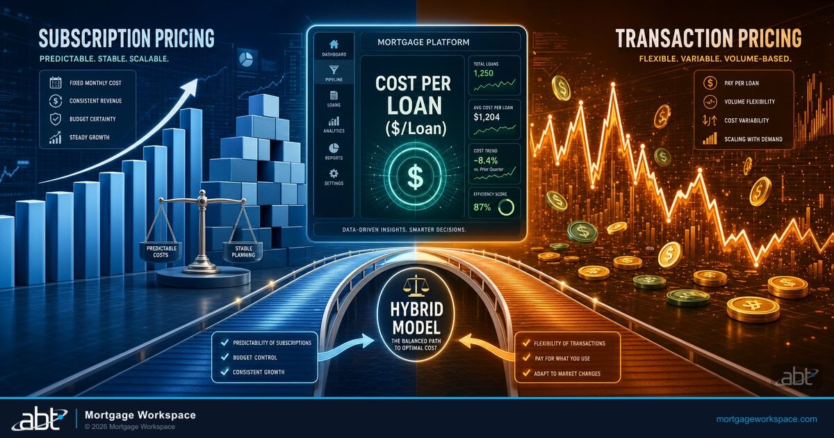The Economics of Mortgage Loan Platforms: Subscription vs. Transaction Pricing